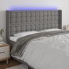 VidaXL LED Headboard Bedroom Furniture Double Bed Accessory Head of Bed Frame Interior Dark Grey 3124505