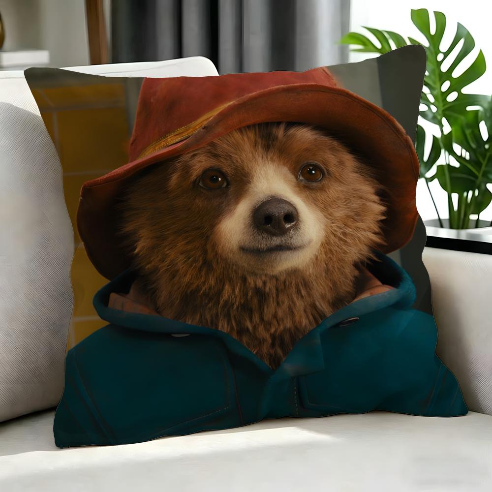Cartoon Paddington Bear Cushion Cover Cushion Cover Set 4Pcs 50X50 45X45 40X40 Pillowcase Decorative Sofa Home Decor