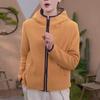Women's Plus Size Sherpa Hooded Cardigan - Autumn 2025 Long Sleeve Warm Sweatshirt Top
