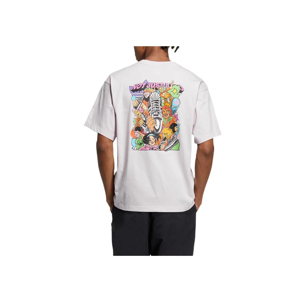 Adidas Originals Trefoil Logo Cartoon Print Crew Neck Pullover Short Sleeve T-Shirt Unisex Tops Pink HY4683