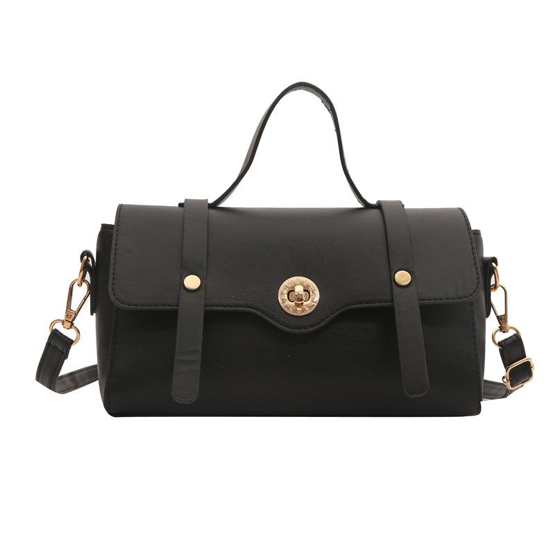 

Сумка с текстурой в стиле ретро, женская, весна 2024, новая, простая, сумка для поездок на работу, модная, через плечо, сумка-мессенджер чёрный