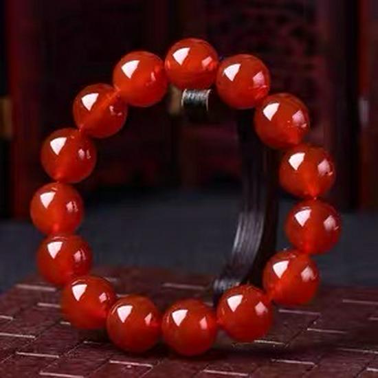 Red Agate Zodiac Charm Bracelet - Auspicious Chinese Single Strand for Women's Jewelry Gift