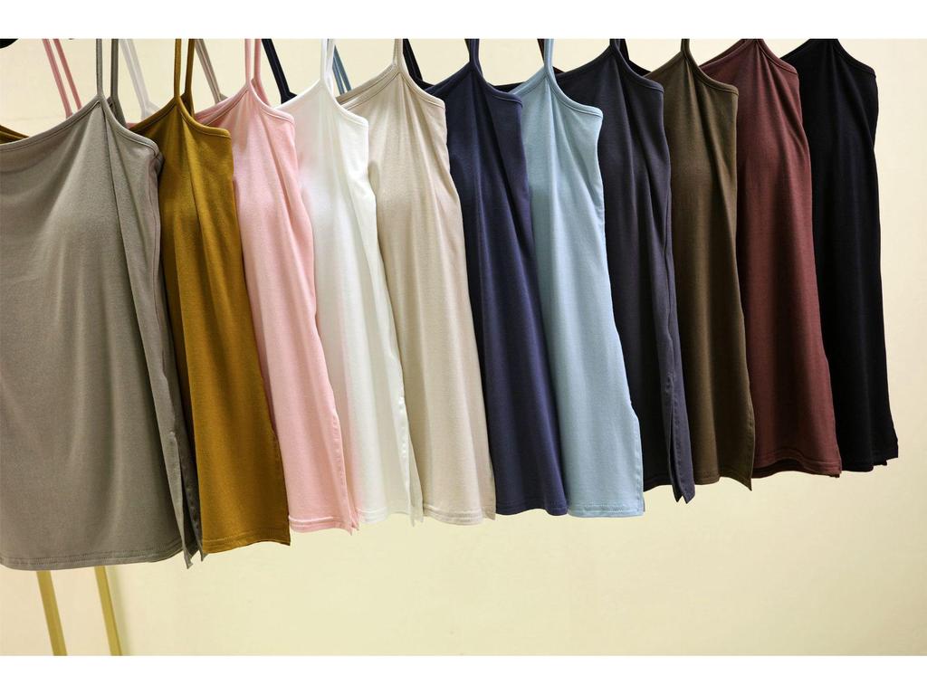 Modal Summer Camisole with Open Chest Pads - Slimming Sleeveless Base Vest