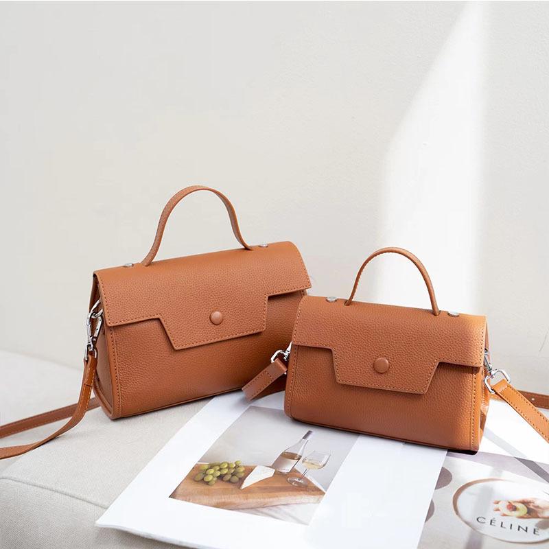 Mini Pillow Bag: Trendy Autumn & Winter Women's Genuine Leather Messenger In Japanese & Korean Style