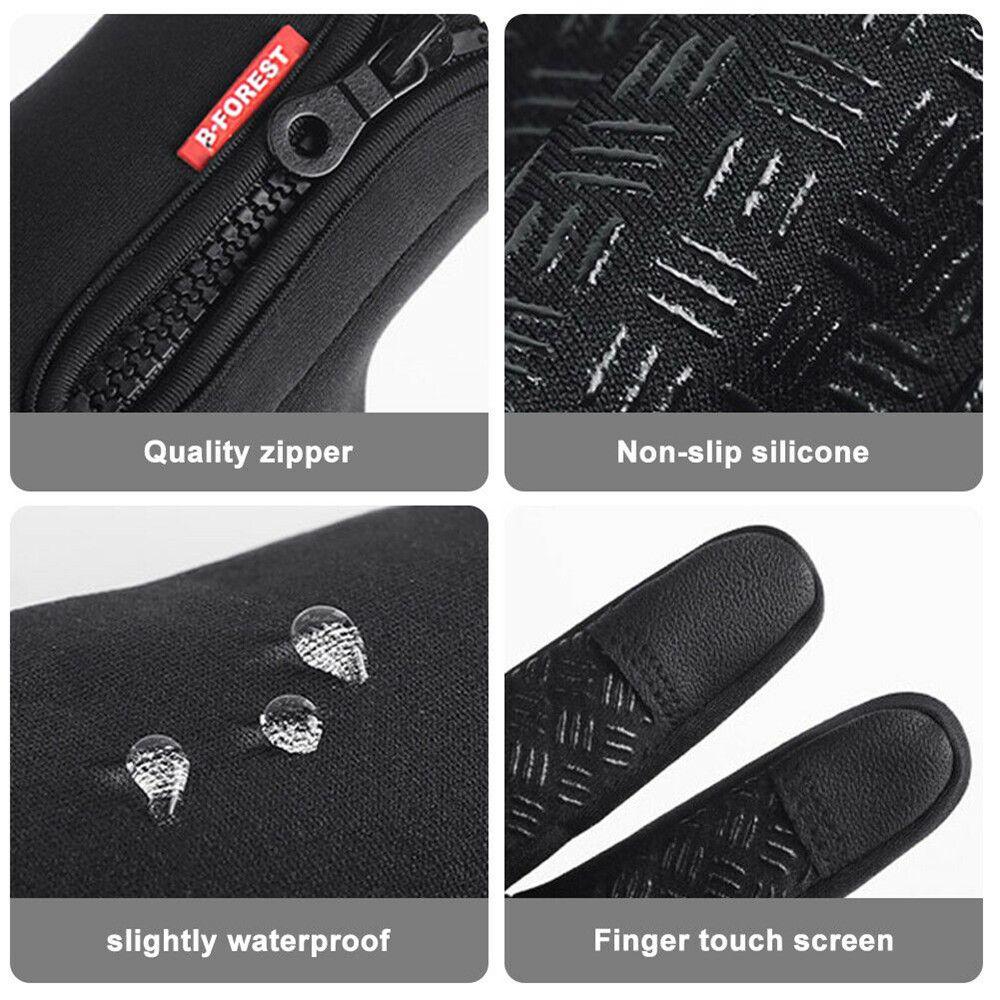 Non-Slip Cycling Gloves Warm Waterproof Gloves Outdoor Touchscreen Mitten  Skiing