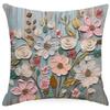 New Retro Floral Pillowcase Creative Oil Painting Engraving Style Print Home Sofa Cushion Pillowcase