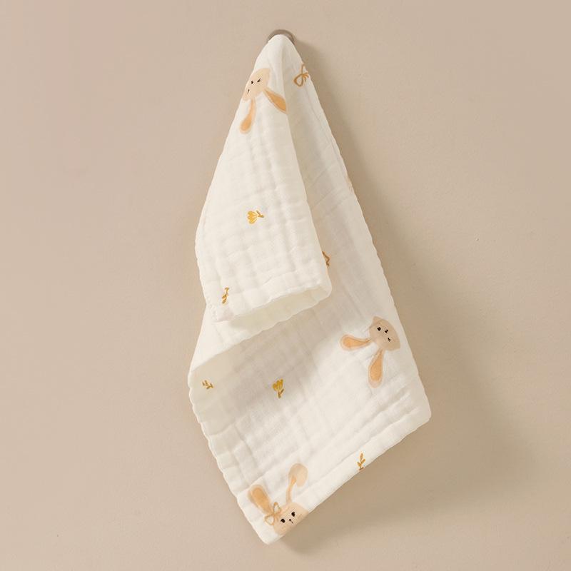 

Детское полотенце из чистого хлопка - Мягкий, впитывающий квадратный слюнявчик 25x25cm