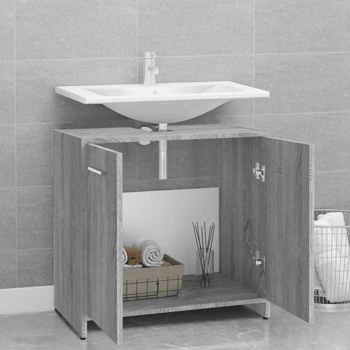 VidaXL Armoire de bain Sonoma gris 60x33x60 cm Bois d'ingénierie 815526