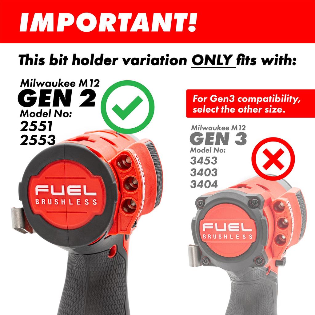 Simon Tools Magnetic Bit Holder for Milwaukee M12 Impact Driver Drill Milwaukee Bit Holder for M12 & -