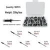 Cross 180PCS Pop Rivets Set - Ideal Fasteners for Construction & Metalworking.