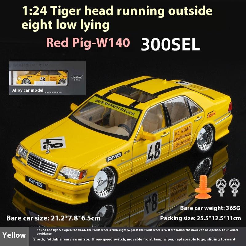 Simulation 1/24 Scale Mercedes Benz S W140 320SEL Modified Version Alloy Racing Car Diecast Model Collection Decorative Gift Boys