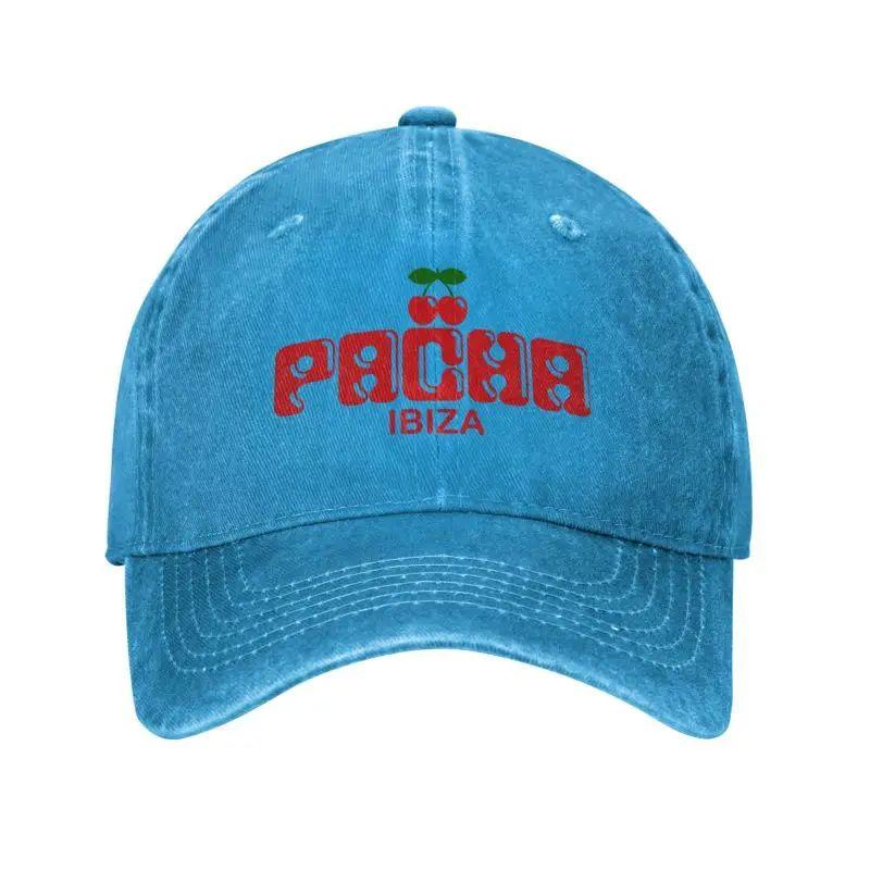 

Preppy Cherry PACHA IBIZA Baseball Cap Unisex Washed Cotton Denim Hats Outdoor Travel Sun Protecter Cap Snapback Hat All Season Adjustable