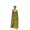 2025 Autumn Elegant Patchwork Fairy Style Shawl Evening Dress