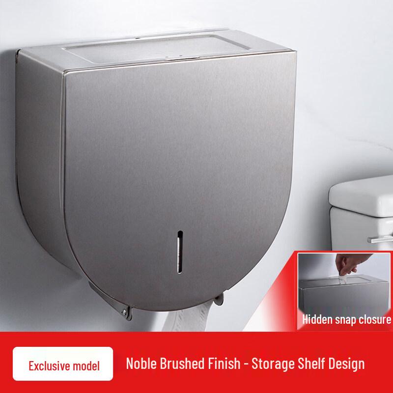

RSRDDY Hotel Stainless Steel Large Roll Paper Holder