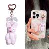 Lovely Rabbit Keychain Bowknot Keyring Bag Charm Keys Holder for Women Couple Gift for Backpack Car Decoration