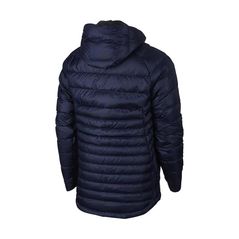 Nike Sportbekleidung Kapuzen-Gilde Einfarbig Lässig Langarm Daunenjacke Herren Jacke Dunkelblau AJ7953-451