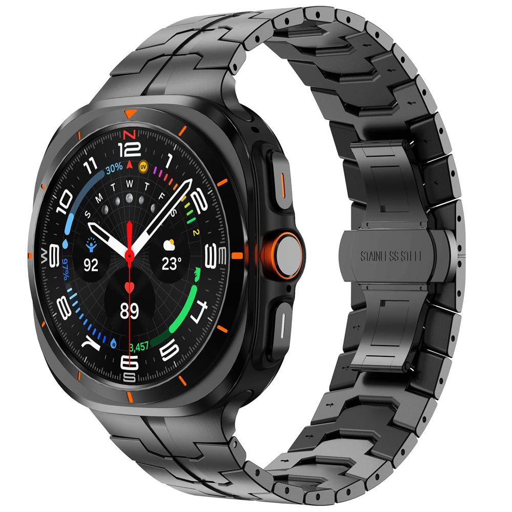 

Gold Black Metal Strap for Samsung Galaxy Ultra Watch 47mm Luxury Stainless Steel Band for Samsung Galaxy Watch Ultra Wristband Samsung Galaxy Ultra чорний