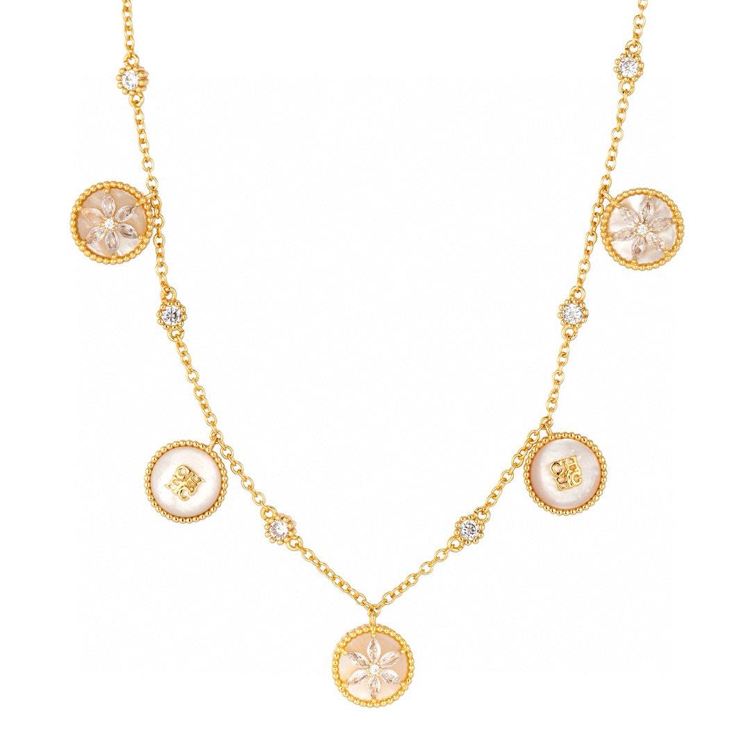 Women s Exquisite Mother-of-Pearl & Zircon Necklace with Gift Box Packaging