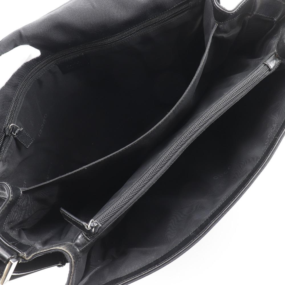 Gucci Shoulder Bag Black Nylon Canvas Unisex Used