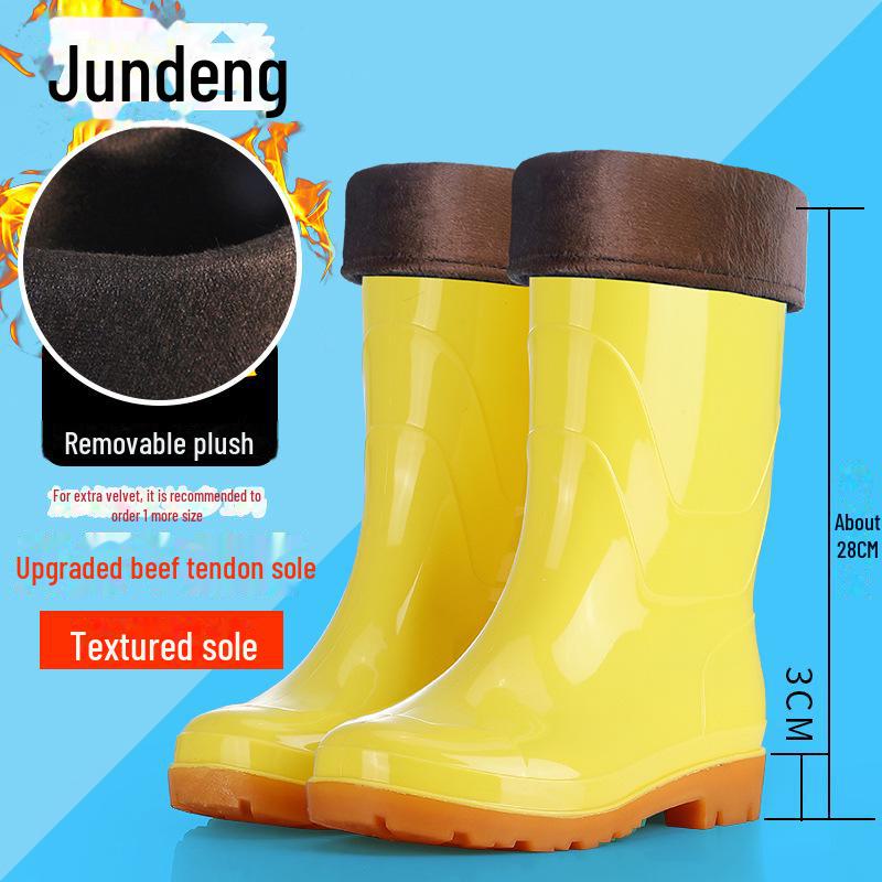 Tendon Sole Unisex White Waterproof Non-Slip Rubber Hygiene Boots for Medium and High Food Safety and Farm Work.