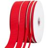 [Tekdeere]Width 25mm Solid Red Grosgrain Ribbon, Perfect for Gift Wrapping, Sewing, Hair Accessories, Wedding Decorations - 91m/roll