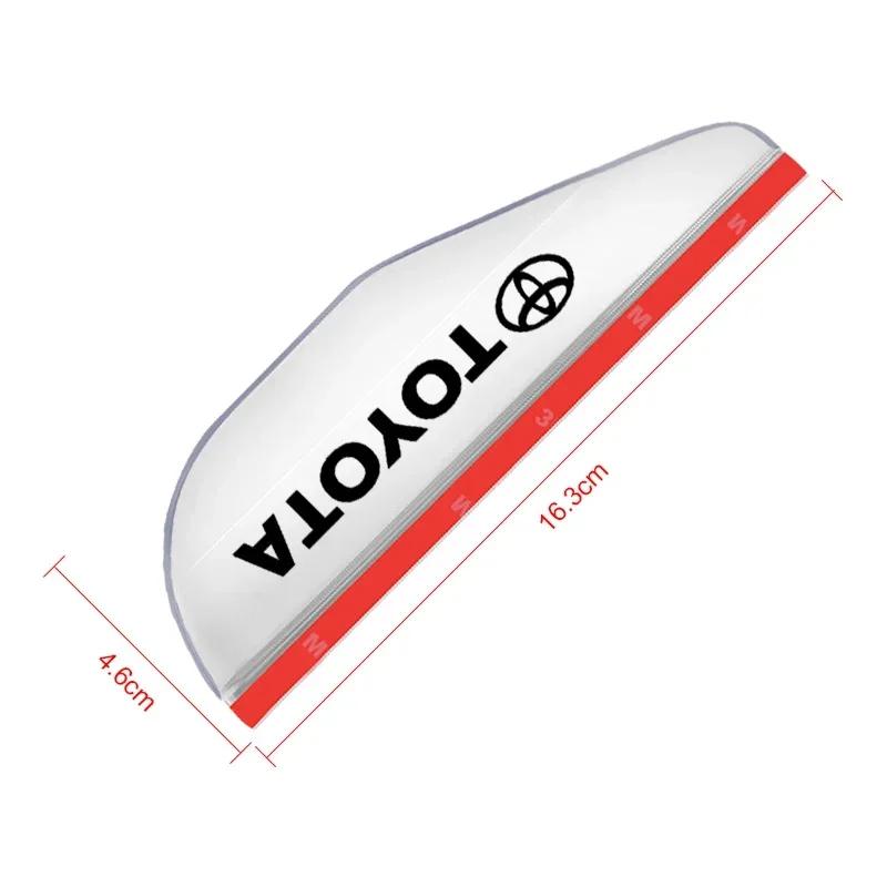 2Pcs Car Rear View Side Mirror Rain Board Eyebrow Sticker For Toyota Yaris Corolla Avensis Aygo Vitz Vios Yaris Mark-X Mirai