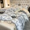 New Style High Quality Silk Washed Bed Quilt Cover 4Pcs Set for Queen Size Universal for All Seasons Bedding Set Duvet Cover Set