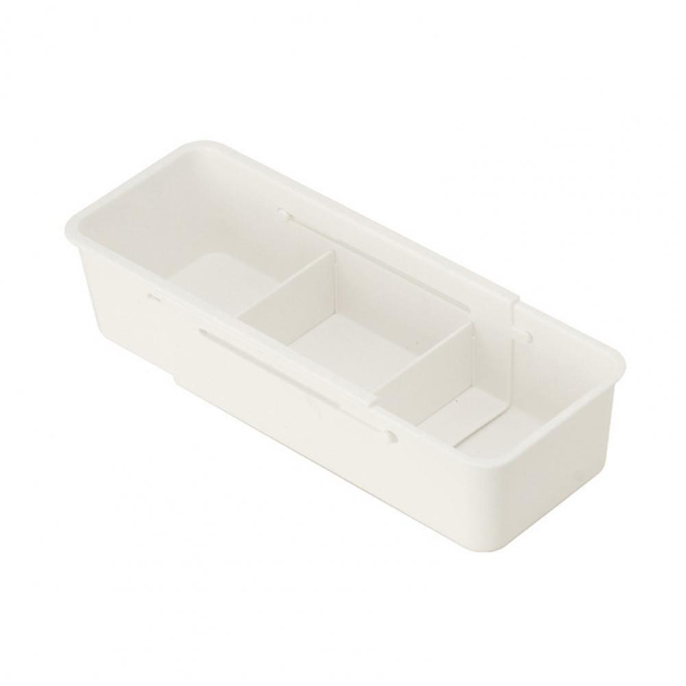 Plastic Storage Box Adjustable Storage Container Expandable Storage Box with Removable Dividers Adjustable for Office