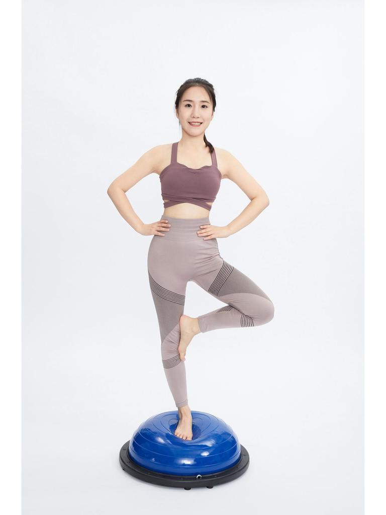 Thickened PVC Non-Slip Half Yoga Ball: Explosion-Proof Balance Ball for Home Pilates Fitness