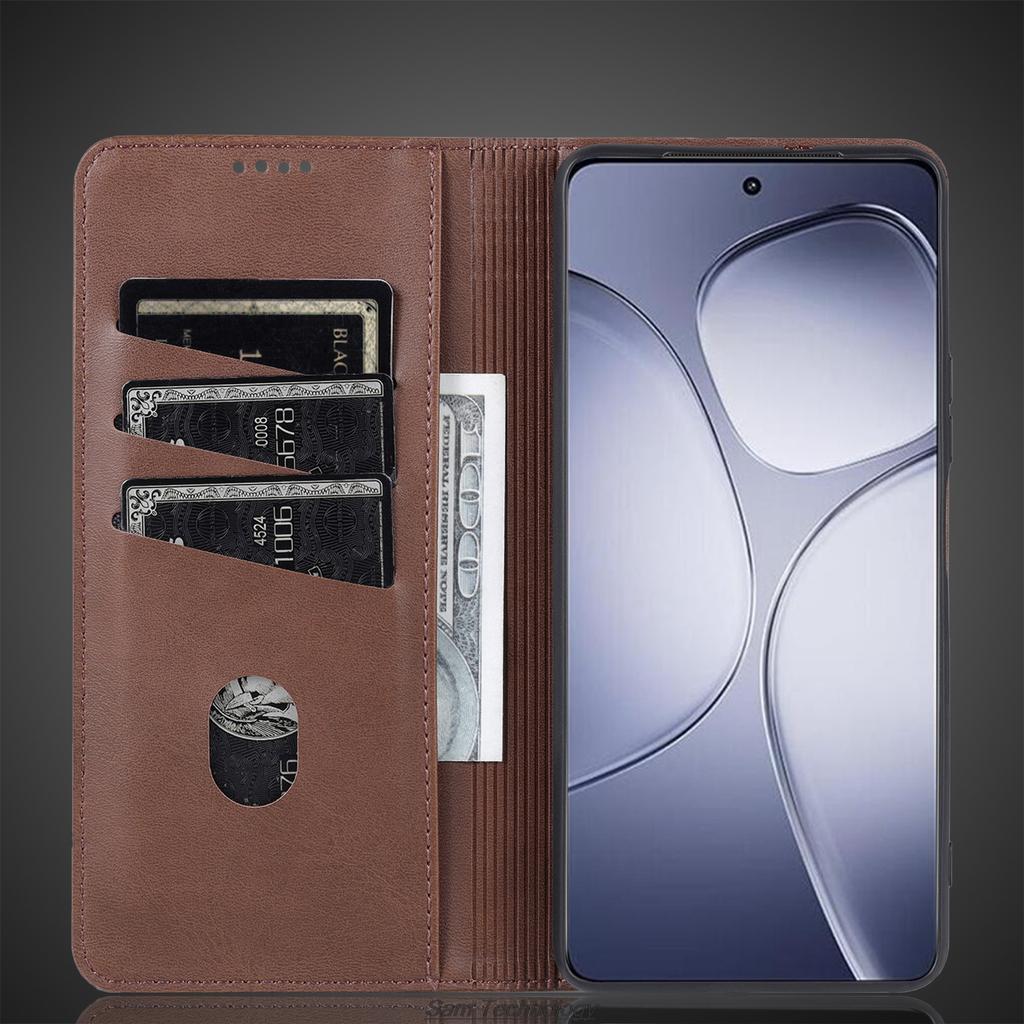 Deluxe Magnetic Adsorption Leather Fitted Case for Xiaomi Mi 14T / Xiaomi 14T Pro Flip Cover Protective Case Capa Fundas Coque