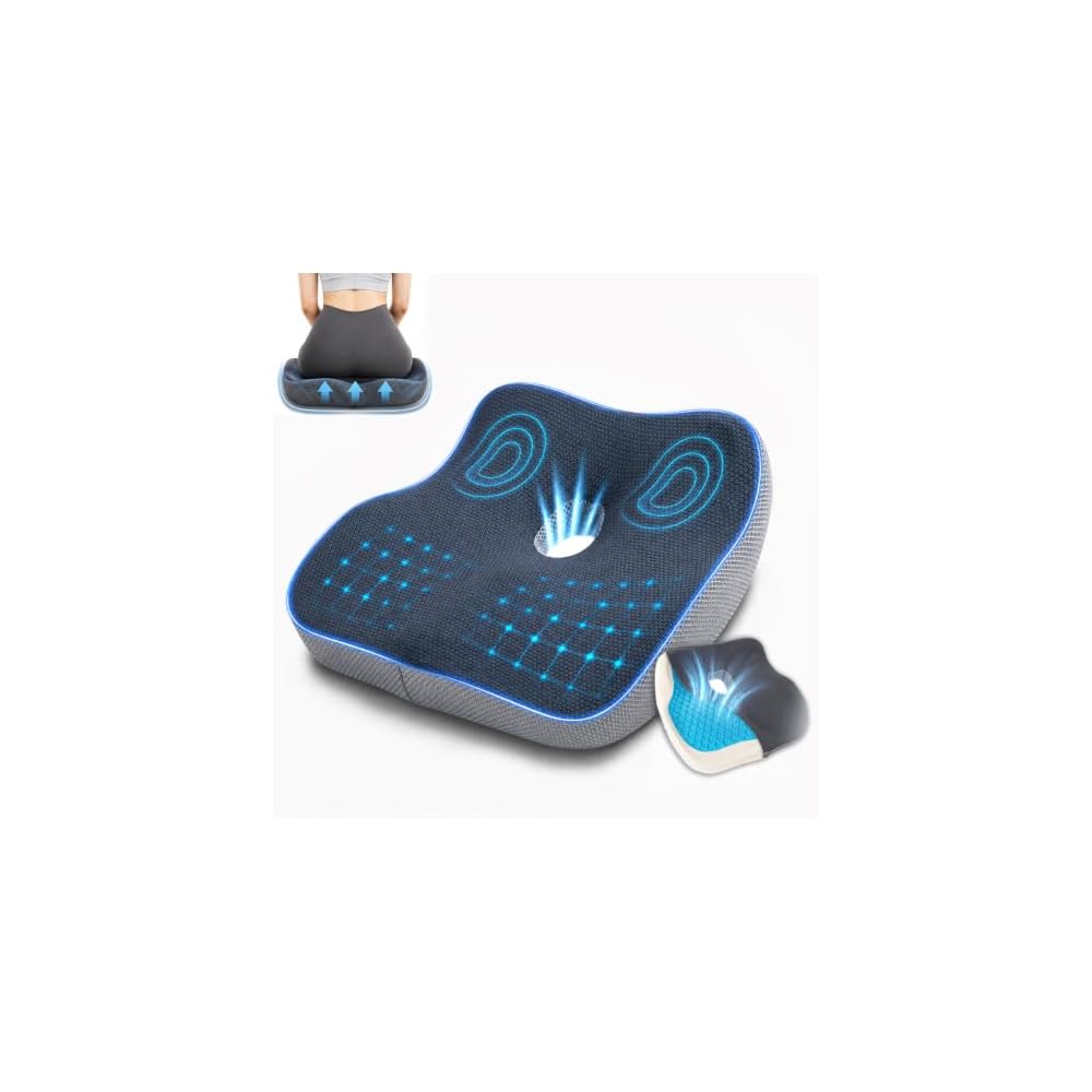 YOUJUMP Chair Cushion, Gel Cushion, Seat Cushion - Comfortable for long periods of sitting,