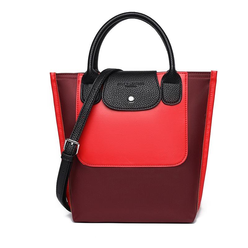 Borsa tote in nylon in tinta borsa a tracolla di grande capacità borsa a mano alla moda con texture di alta gamma borsa versatile da donna borsa Longxiang