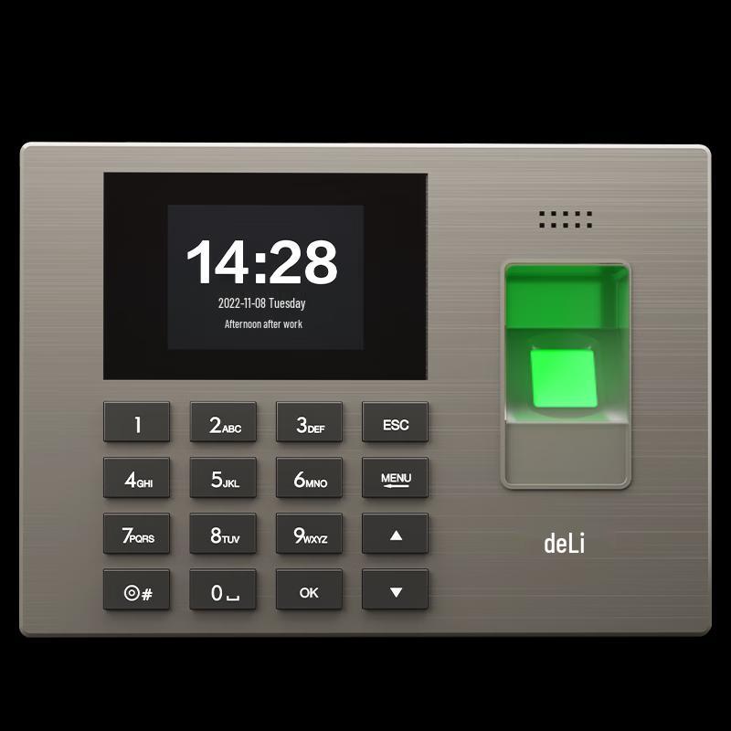 Deli Fingerprint Attendance Machine CN plug (adapter included)
