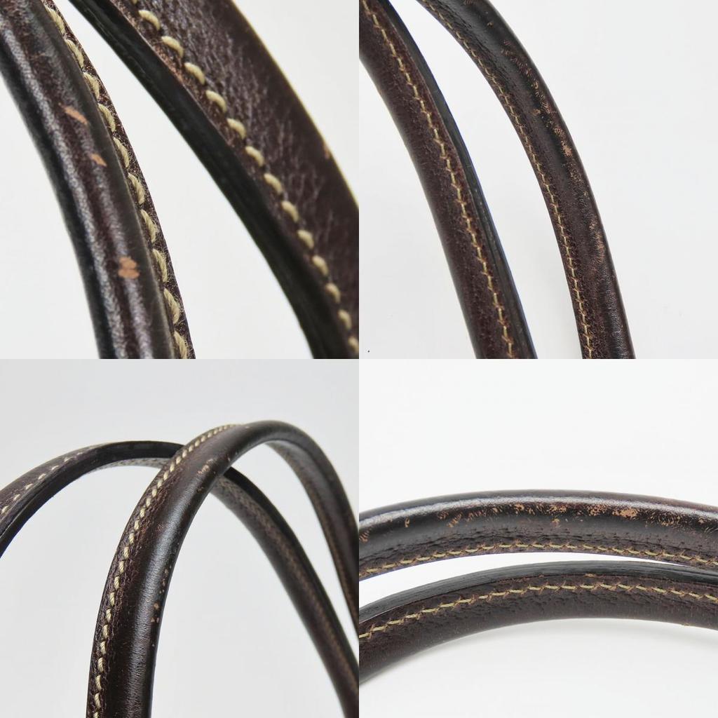 Used GUCCI Boston Bag 161720 Sherry Pretty GG Canvas/leather Beige Dark Brown Shoulder