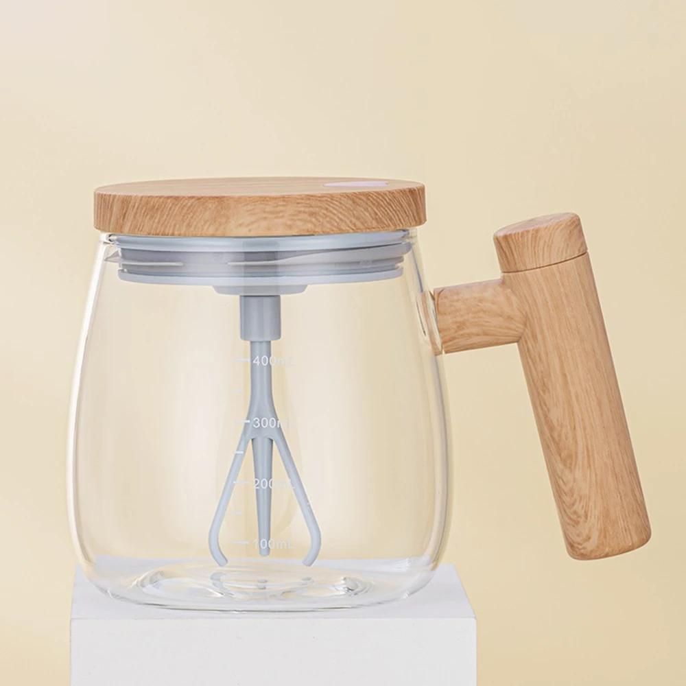 Tazza Automescolante 400ML Tazza Elettrica per Mescolare Caffè Tazza con Serbatoio Interno in Vetro Tazza Elettrica Automatica per Mescolare Polvere Proteica Cucina