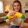 Banana Squeeze Toy Soft Rubber Stress Relief Toy Fun Pinch Sensory Toy Portable Fidget Toy Safe for Kids Adults Anxiety Relief Gift