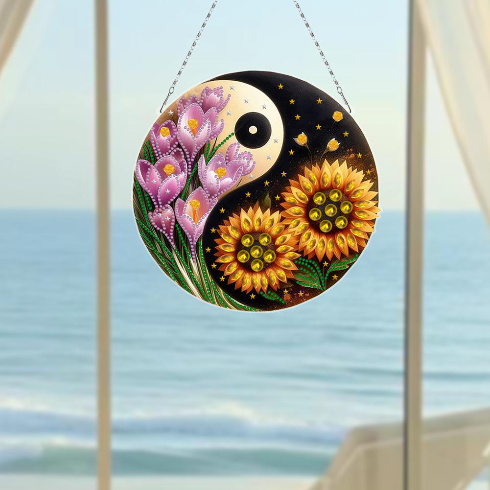 Acryl Diamant Art Hängender Anhänger Diamantmalerei Hängender Anhänger 5D DIY Diamantmalerei Punkte Anhänger für Fensterdekoration