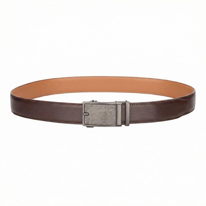 Men'S Automatic Buckle Cowhide Belt Men'S High-End High-End Versatile Belt Youth Belt