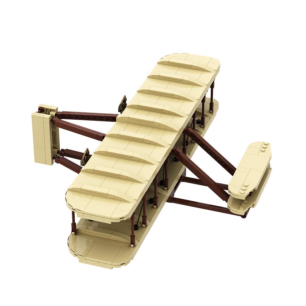 Нетоксичные Gobricks Moc Модель самолета Wright Flyer Кирпичики Wright Brothers Flyer Строительные блоки Образовательные игрушки для детей Подарок