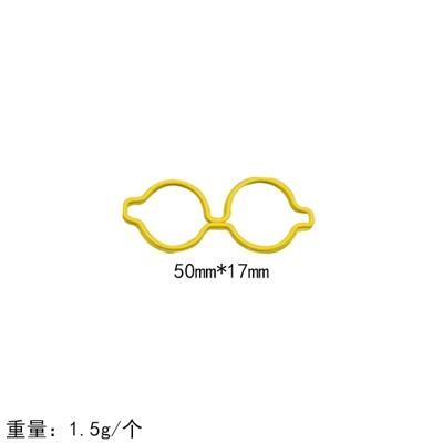 10pcs Colorful glasses, creative paper clips, paper clips, accessories, student office supplies, plastic wire, metal