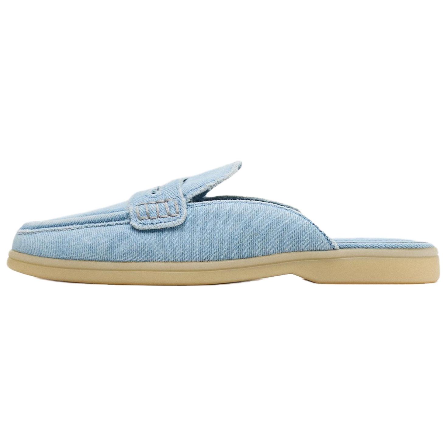 

ZARA Comfortable Minimalist Anti-Rubbing Open-Toe Slippers Women slippers Blue 5817210017 39