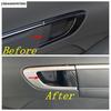 Car Inner Door Handle Bowl Frame Cover Trim Fit For Hyundai Sonata DN8  -  Matte / Carbon Fiber ABS Interior Accessories