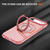 For iPhone Air Case Compatible with MagSafe Carbon Fiber Texture PC + TPU Back Cover with Ring Kickstand