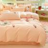 Pure Cotton Cartoon Towel Embroidered Bedding Set: Includes Quilt, Bed Sheet, and Pillowcases