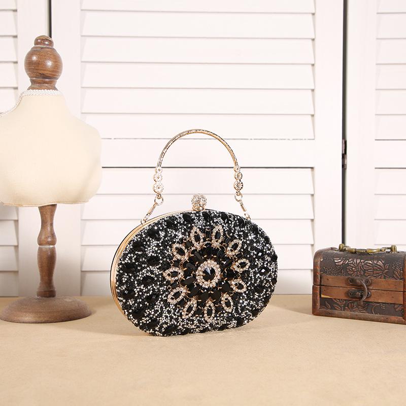 Sunflower Evening Clutch: Stylish Diamond-Embellished Bag for European and American Parties