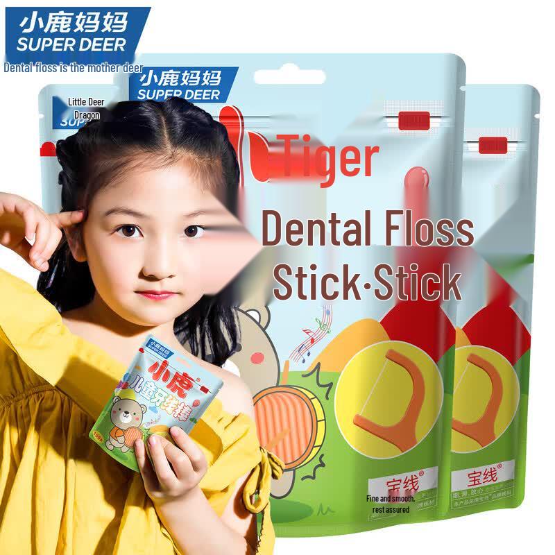 Deer Mother Children's Bear Dental Floss Sticks
