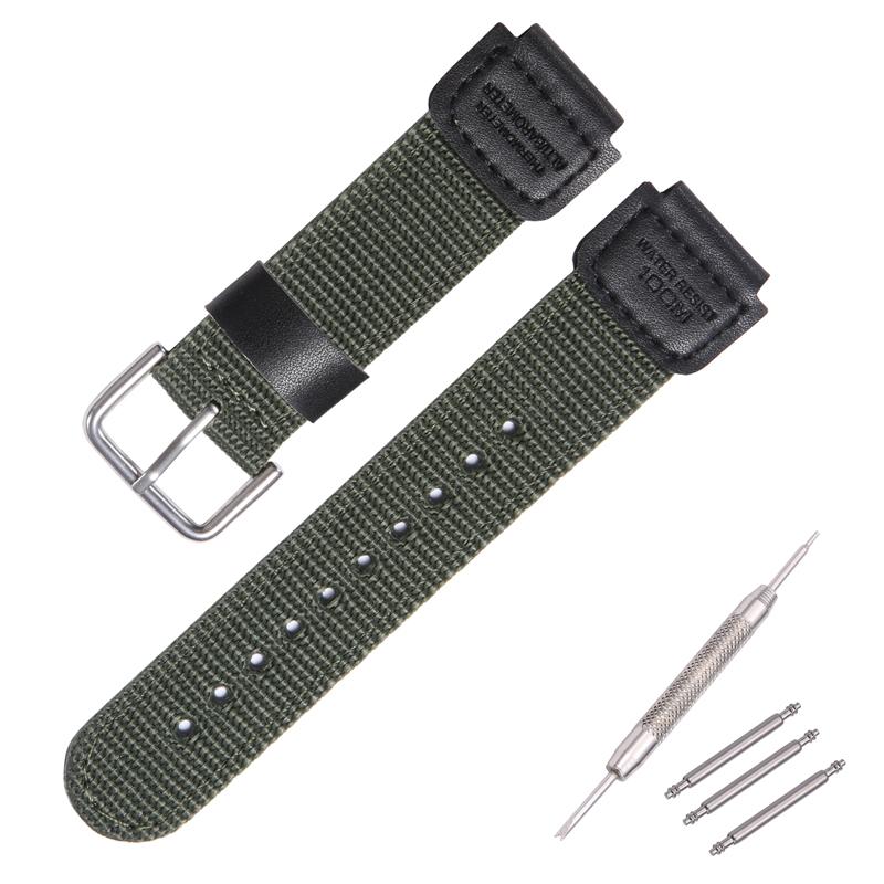 

18mm Nylon Leather Strap for CASIO AE1000W AE1200 PRG-270 AQ-S810 W-735H AEQ-110W SGW300/400 MRW-200H Men s Watchband Accessorie 18mm