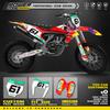 PowerZone Custom Team Graphics Backgrounds Decals Stickers Kit For KTM SX SXF MX 16-18  EXC XCW Enduro 17-19 125 to 500cc 119