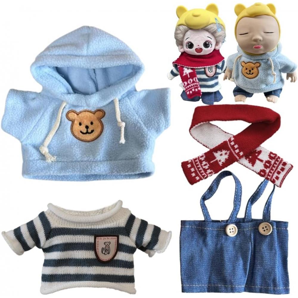 

Neobod Ugly Babies Plush Toy Clothes 4 Piece Set Hoodie Knit Pants Scarf Stylish Cute Plush 30cm Big Doll Dress Up Toy Set 2 Set Of 2