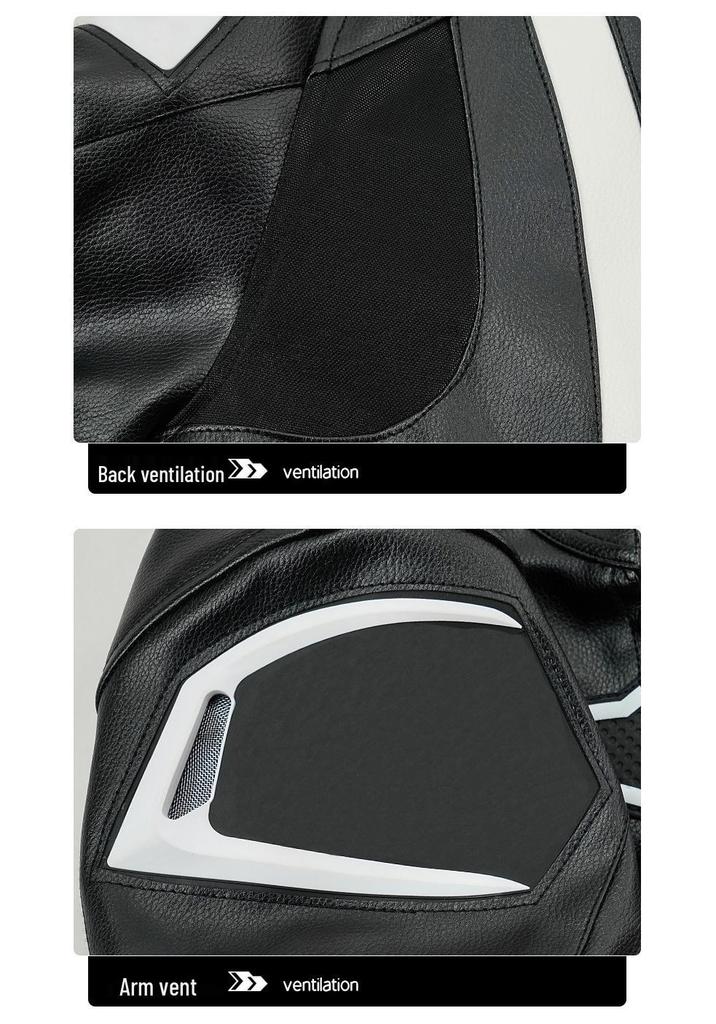 Unisex PU Leather Motorcycle Jacket: Four Seasons, Off-road, Anti-fall, Cycling Gear for Men & Women